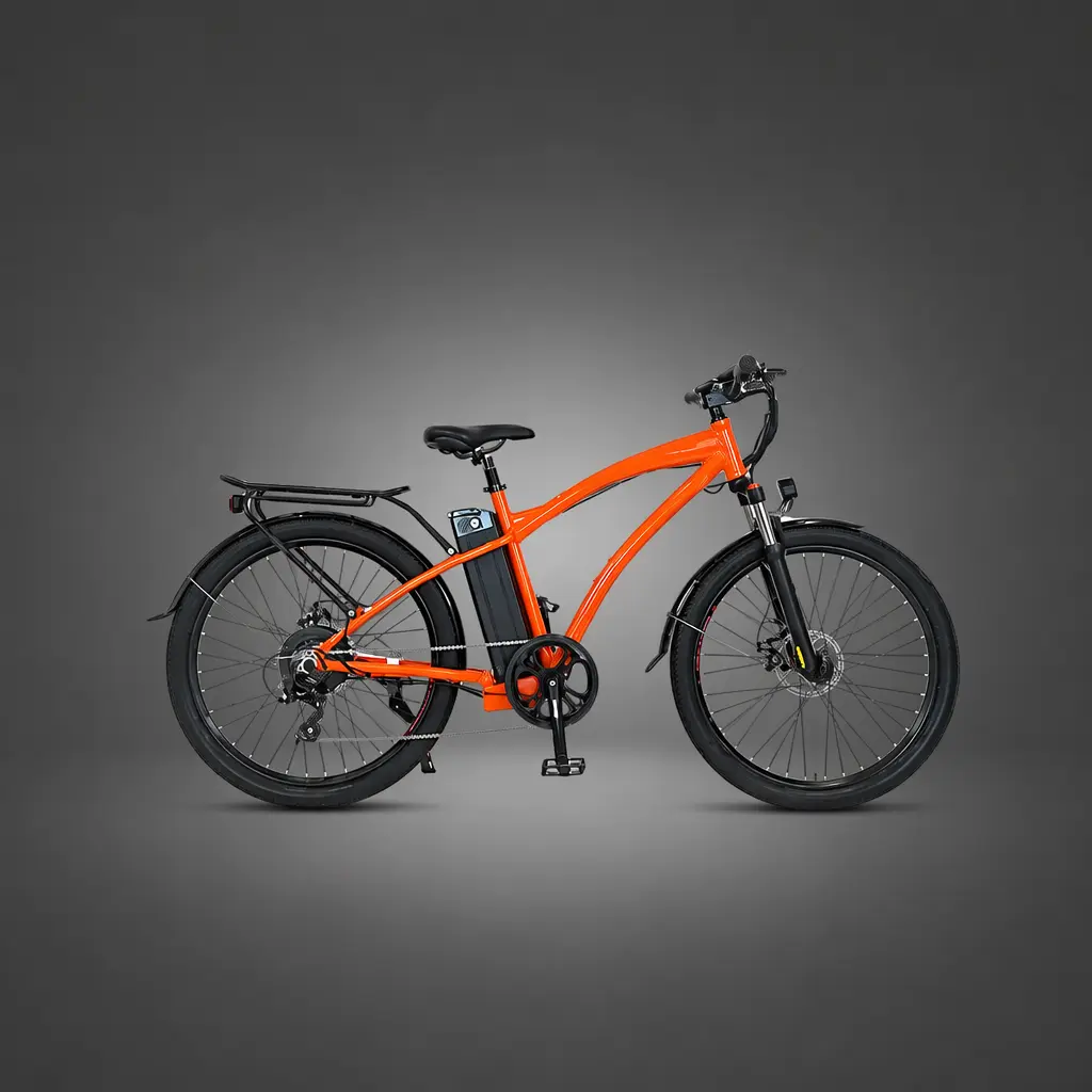 Esin light electric cargo bike in Shortmile orange